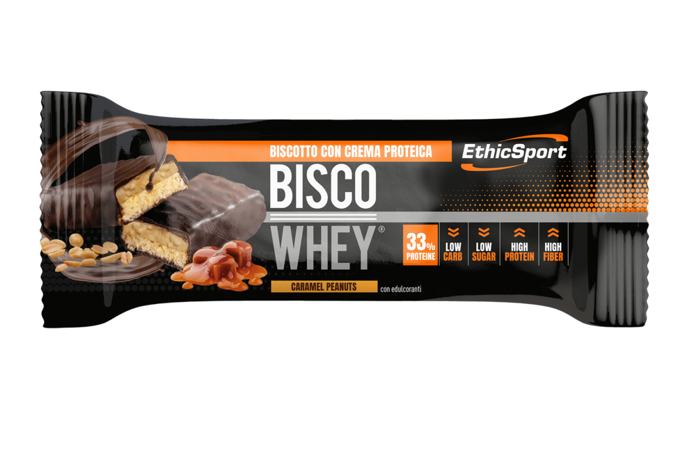 Ethic Sport Bisco Whey Caramello e Arachidi - 40g