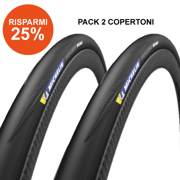 Michelin Power Road TLR 700x25 Pack 2 Copertoni
